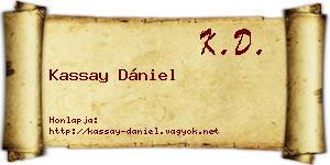 Kassay Dániel névjegykártya