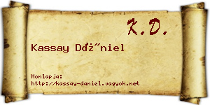 Kassay Dániel névjegykártya